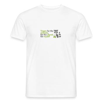 Vegan for the animals, for the planet, for myself - Männer T-Shirt - Weiß - Vorne - AI Model Male 178 dark (178cm)