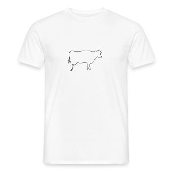 vache - T-shirt homme - blanc - Devant - AI Model Male 178 dark (178cm)