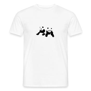 petit panda 4 - T-shirt homme - blanc - Devant - AI Model Male 178 dark (178cm)