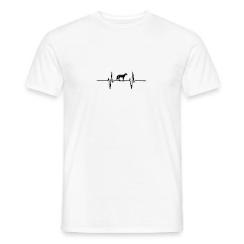 Herzschlag mit Pferd - Männer T-Shirt - Weiß - Vorne - AI Model Male 178 dark (178cm)