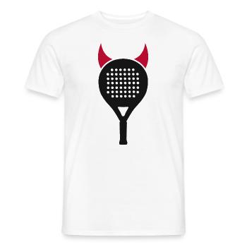 Padel Player Padel Tennis Devil Girl Padel - Men's T-Shirt - white - Front - AI Model Male 178 dark (178cm)