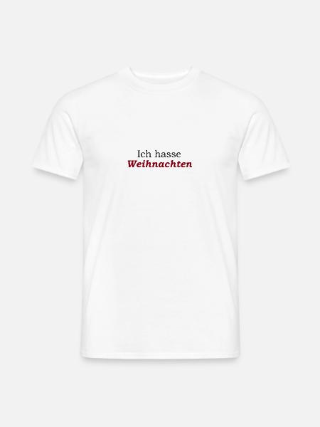 Ich hasse Weihnachten - Männer T-Shirt - Weiß