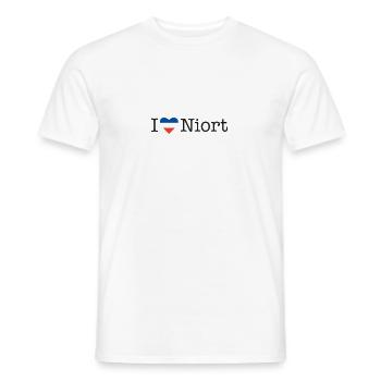 I love Niort - Männer T-Shirt - Weiß - Vorne - AI Model Male 178 dark (178cm)