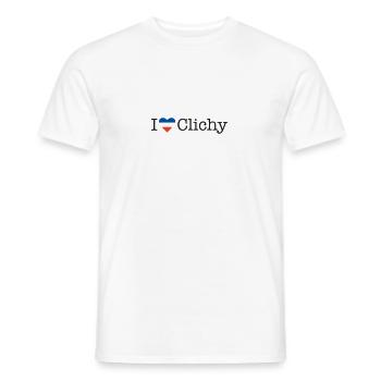 I love Clichy - Männer T-Shirt - Weiß - Vorne - AI Model Male 178 dark (178cm)