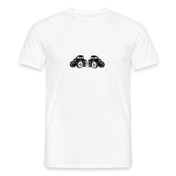 tracteurs - T-shirt homme - blanc - Devant - AI Model Male 178 dark (178cm)
