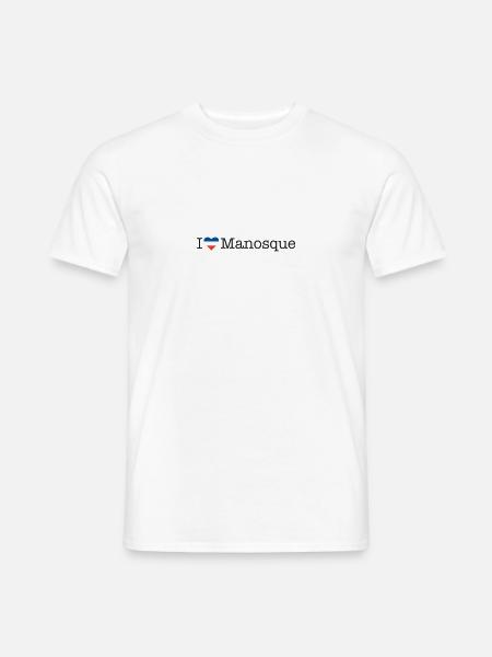 I love Manosque - Männer T-Shirt - Weiß