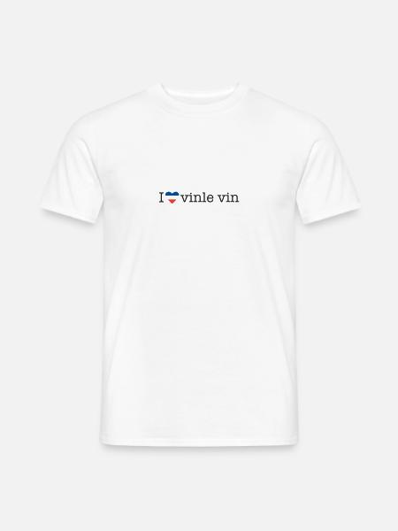 I love vinle vin - Männer T-Shirt - Weiß