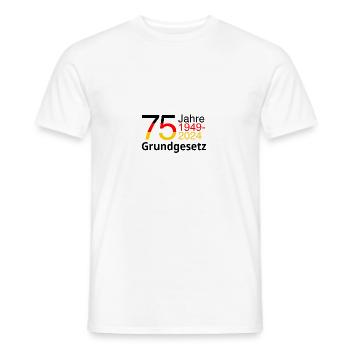 75 Jahre Grundgesetz - Männer T-Shirt - Weiß - Vorne - AI Model Male 178 dark (178cm)