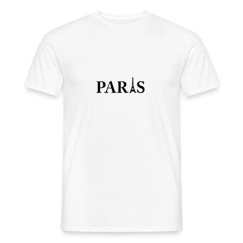 Paris - T-shirt homme - blanc - Devant - AI Model Male 178 dark (178cm)