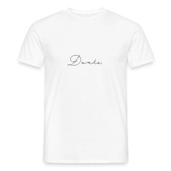 Danke - Männer T-Shirt - Weiß - Vorne - AI Model Male 178 dark (178cm)