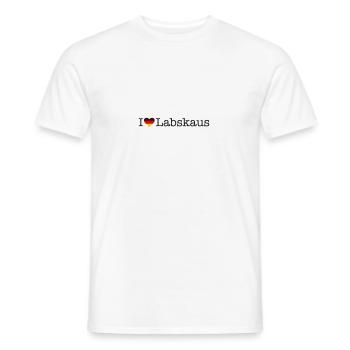 I love Labskaus - Men's T-Shirt - white - Front - AI Model Male 178 dark (178cm)