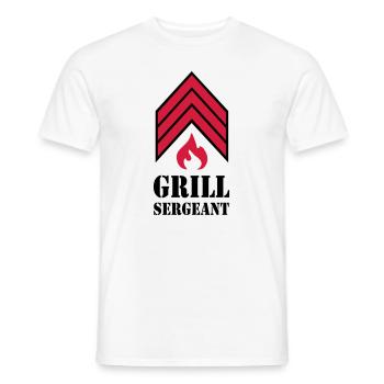 Grillen - Grillsergeant - Männer T-Shirt - Weiß - Vorne - AI Model Male 178 dark (178cm)