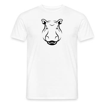 Nilpferd - Männer T-Shirt - Weiß - Vorne - AI Model Male 178 dark (178cm)