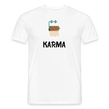 KARMA - T-shirt homme - blanc - Devant - AI Model Male 178 dark (178cm)
