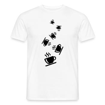 Coffee cup - Men's T-Shirt - white - Front - AI Model Male 178 dark (178cm)