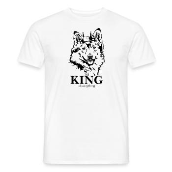 Islandhund King of everything Hunde Wilsigns - Männer T-Shirt - Weiß - Vorne - AI Model Male 178 dark (178cm)