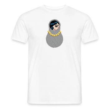Matriochka Anja - T-shirt homme - blanc - Devant - AI Model Male 178 dark (178cm)