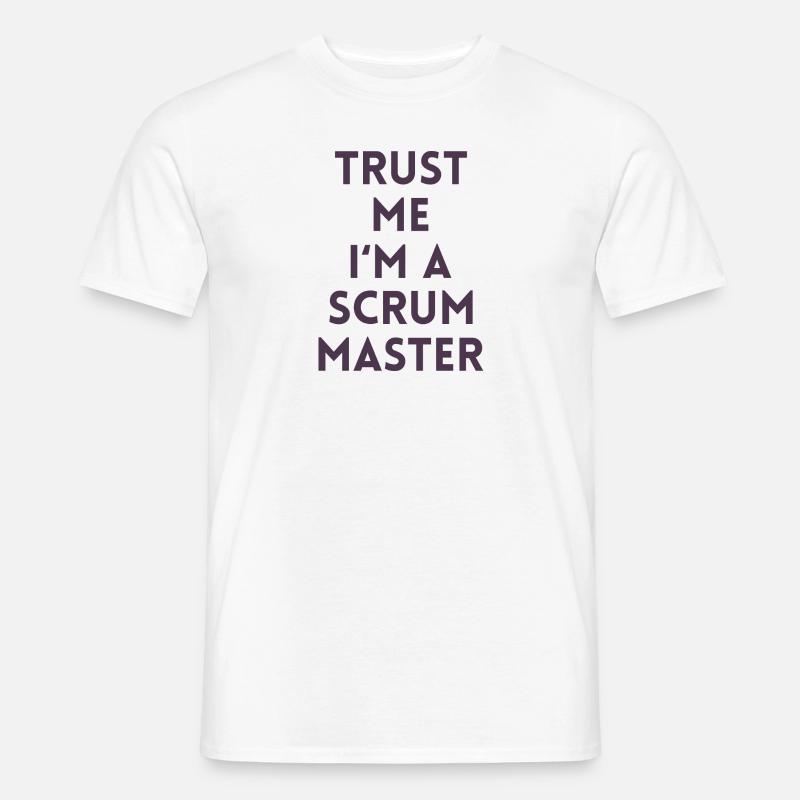 Trust me I'm a scrum master Geschenk Computer Code - Männer T-Shirt - Weiß