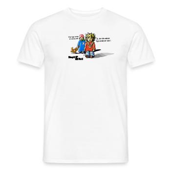 Skepti & Moti leben - Männer T-Shirt - Weiß - Vorne - AI Model Male 178 dark (178cm)