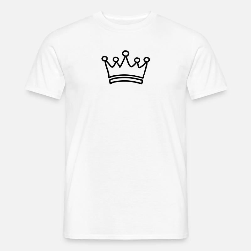 Krone - Männer T-Shirt - Weiß