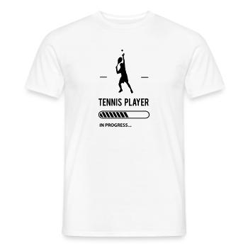 Tennis Player in Progress - Männer T-Shirt - Weiß - Vorne - AI Model Male 178 dark (178cm)