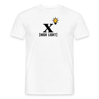 High Light (x & bulb) - Men's T-Shirt - white - Front - AI Model Male 178 dark (178cm)