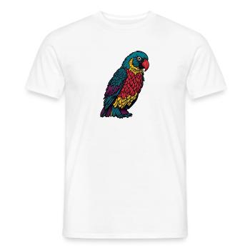 Papagei - Männer T-Shirt - Weiß - Vorne - AI Model Male 178 dark (178cm)