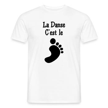 Dance is the foot - Men's T-Shirt - white - Front - AI Model Male 178 dark (178cm)