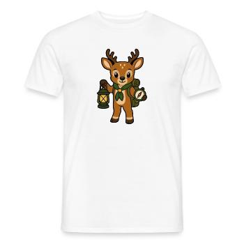 Waldabenteurer Reh mit Laterne - Männer T-Shirt - Weiß - Vorne - AI Model Male 178 dark (178cm)