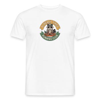 Raccoon Running Club - Männer T-Shirt - Weiß - Vorne - AI Model Male 178 dark (178cm)