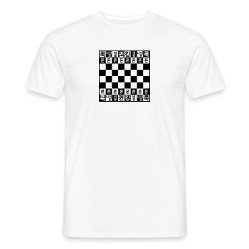 Échiquier coréen - T-shirt homme - blanc - Devant - AI Model Male 178 dark (178cm)