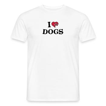 hundeherz_a_2c - Männer T-Shirt - Weiß - Vorne - AI Model Male 178 dark (178cm)