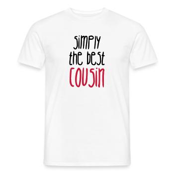 Onkel / Tante / Vetter / Cousin / Kusine - Männer T-Shirt - Weiß - Vorne - AI Model Male 178 dark (178cm)