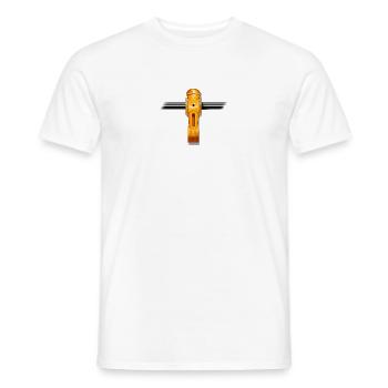 Kickern - Männer T-Shirt - Weiß - Vorne - AI Model Male 178 dark (178cm)