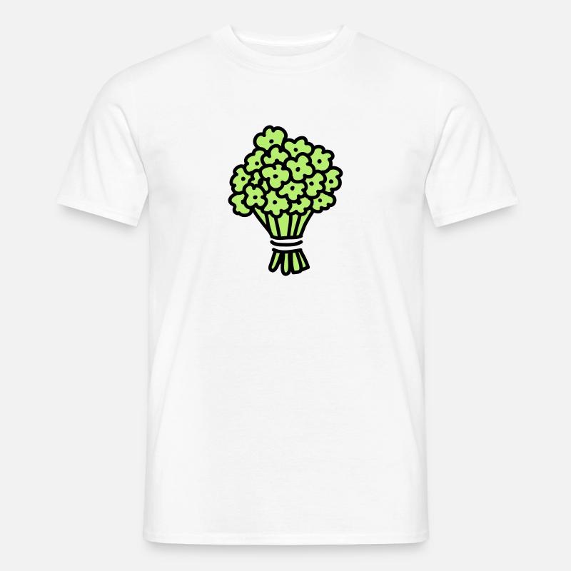 Blumenstrauß verschenken - Männer T-Shirt - Weiß