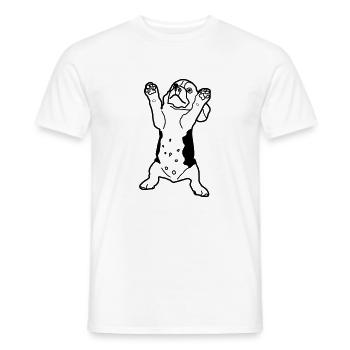 Chien de danse, cadeau pour les amoureux des chiens - T-shirt homme - blanc - Devant - AI Model Male 178 dark (178cm)
