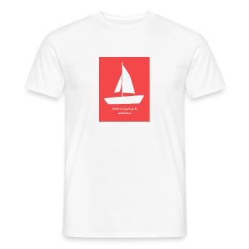 Let the wind guide you to new horizons. - Men's T-Shirt - white - Front - AI Model Male 178 dark (178cm)
