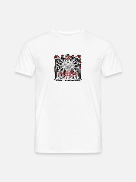 HE COMES - HE WHO WAITS BEHIND THE WALL - ZALGO - Männer T-Shirt - Weiß