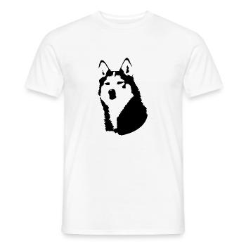 Husky - Männer T-Shirt - Weiß - Vorne - AI Model Male 178 dark (178cm)