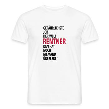 retiree - Men's T-Shirt - white - Front - AI Model Male 178 dark (178cm)