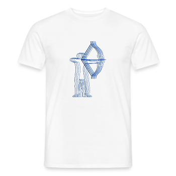 Cadeau d'archer de tir à l'arc - T-shirt homme - blanc - Devant - AI Model Male 178 dark (178cm)