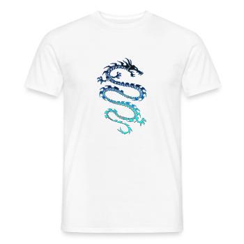 Dragon tatto - T-shirt homme - blanc - Devant - AI Model Male 178 dark (178cm)