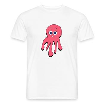 Rosa Krake - Männer T-Shirt - Weiß - Vorne - AI Model Male 178 dark (178cm)