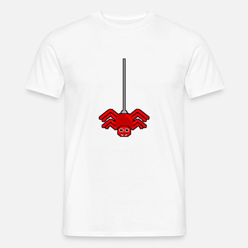 Spinne 8bit - Männer T-Shirt - Weiß