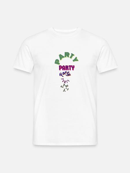 Party Party - Männer T-Shirt - Weiß