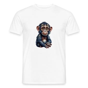 Singe singe - T-shirt homme - blanc - Devant - AI Model Male 178 dark (178cm)