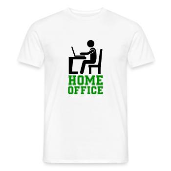 computer work home office - Men's T-Shirt - white - Front - AI Model Male 178 dark (178cm)