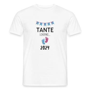Tante Loading... 2024 - Männer T-Shirt - Weiß - Vorne - AI Model Male 178 dark (178cm)