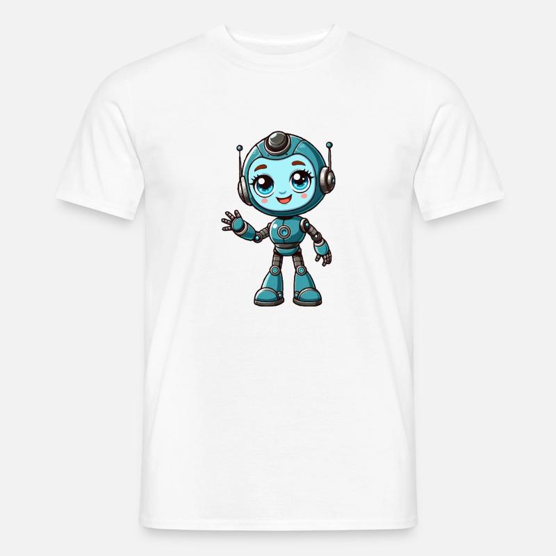 Roboter-Mädchen - Männer T-Shirt - Weiß