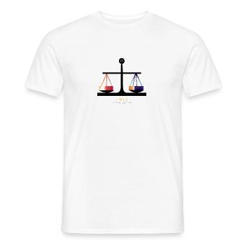 Libra Zodiac Symbol - Minimalist Zodiac Sign - Men's T-Shirt - white - Front - AI Model Male 178 dark (178cm)